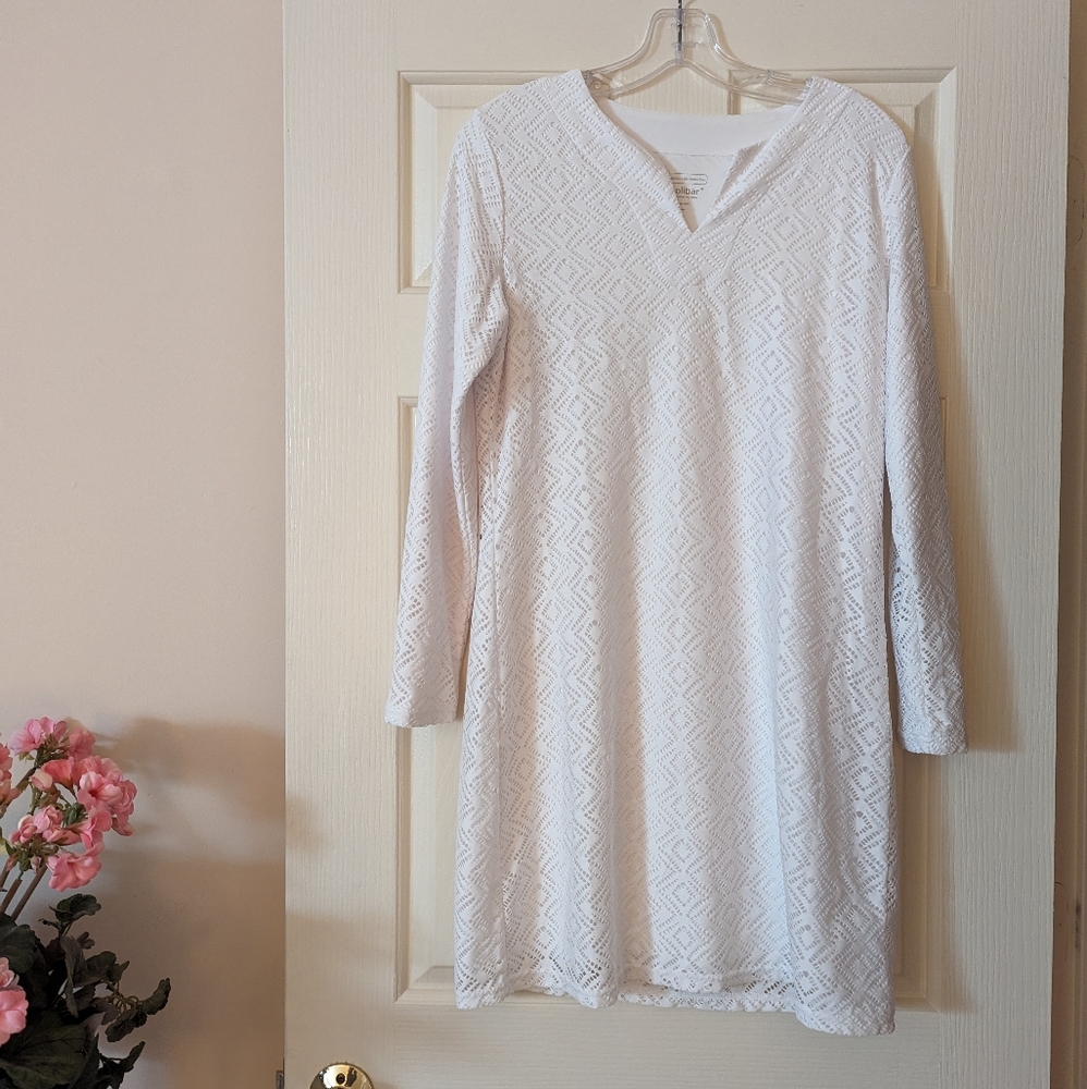 Coolibar white lace dress UPF 50+